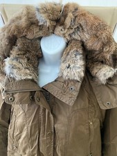 Herren Milestone Winterjacke Gr. 46 mit abnehmbarer Kapuze mit echtem Hasenfell 