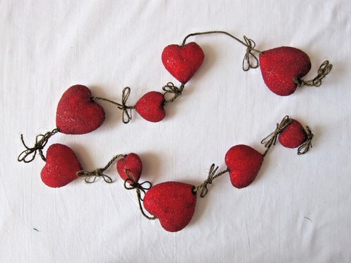 Rote glitzer herzen kette - rote, glitzer-herzen-kette