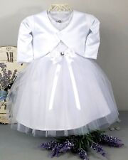 Baby Mädchen Taufe Kleid Set Bolero Hochzeit Kleid Asanti Neu Weiß