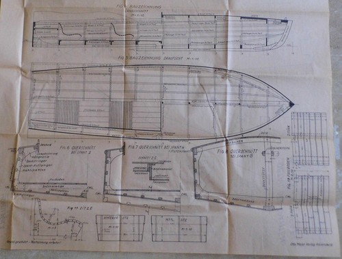 Alter modellbauplan offenes - ,