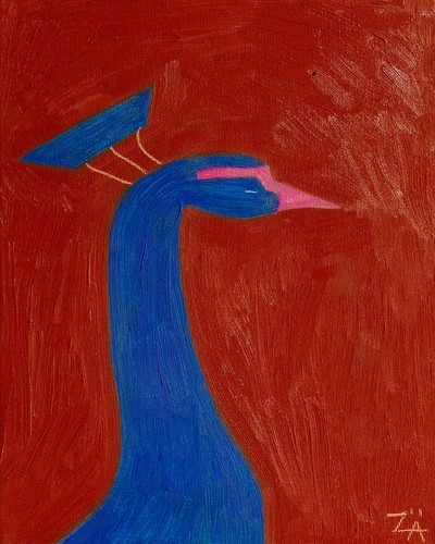 Original ölgemälde pfau - original,