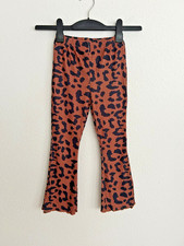 Braune Mädchen Schlaghose Hose Leggins Leopardenmuster Gr. 116 NEU