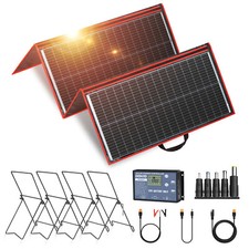 Dokio Solarpanel 300w Faltbar Tragbar 12V Solar für Camping Wohnmobil Kraftwerk