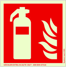Feuerlöscher Schild 15x15cm