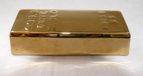 Spardose goldbarren keramik - goldbarren,