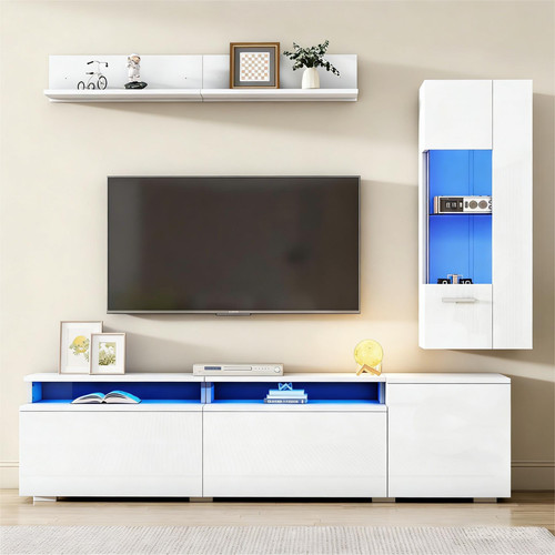 Wohnwand mit led - wohnwand,