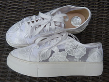 Brautschuhe festliche Sneaker Gr. 37 creme - wie neu - nur 1x getragen