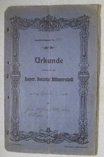 Urkunde errichtet bei dem