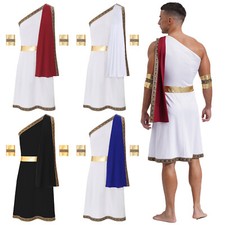 Herren Tanzkleid Tanz Tanzbekleidung Spartan Kleider Mit Ärmeln Cosplay Robe