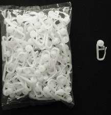 100 Stück Gardinenröllchen für 4 mm Läufe in Kunststoffschienen + Holzschienen