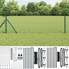 Maschendrahtzaun Komplettset Zaun Set Stahl Gartenzaunset Outdoor Gartenzaun Neu