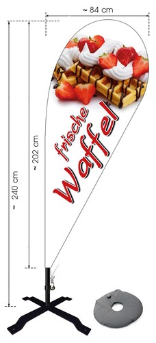 Beachflag waffel 240 - waffel, cm