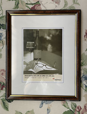 Walther Echtholz-Bilderrahmen 27,5x33,5 cm ❤️ 15x20 cm Passepartout Braun Gold