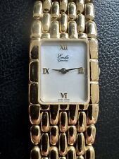 Emka Geneve 6505 Goldplated Mineral Christal G5 microns Steel Back Swiss Made