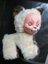 Katze aus plüsch gummigesicht - aus, plüsch,gummigesicht