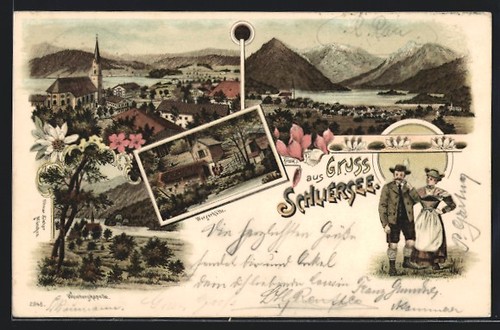 Lithographie schliersee - lithographie,