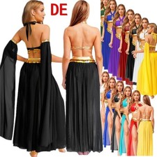 DE ranrann Damen Bauchtanz Kostüm Neckholder BH Kurz Tanz Shirt Tanzkostüm