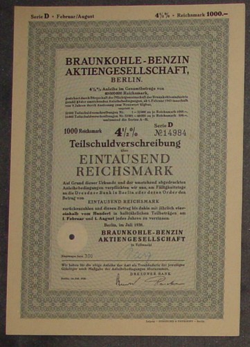 Braunkohle-Benzin
