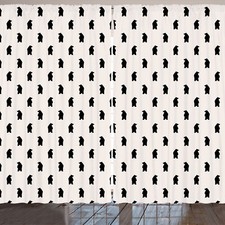 Tier Rustikale Gardine Black