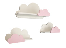 Wolken Wandregal 3er Set Moli