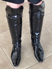 Damen Lacklederstiefel Gr. 36