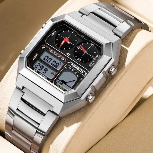 Foxbox herren uhr edelstahl - herren,