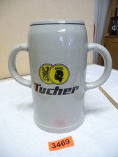 3469.     Alter Steingut Bierkrug Tucher  Krug Bierkrug   3 L
