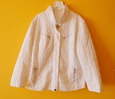 Jacke,  Anorak weiß Gr.44, XXL, Leichte Steppjacke,