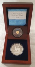 Gabun Springbok Dedication Set 2017 - Gold- und Silbermünze - Mutter Teresa - PP