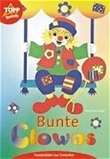 Bunte Clowns. Fensterbilder aus Tonkarton