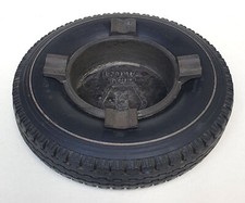 INDIA TYRES Reifen Aschenbecher Südafrika, Gummi/Bakelit, Ø 14,5 cm, 60er, RAR!