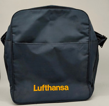 Lufthansa Retro Umhängetasche Bag Reisetasche Daypack Case Travel Blau Gelb XL