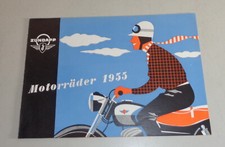 Prospekt Zündapp Motorräder 1955 Elastic 200 250 / 200 S / Norma-Luxus / KS 601