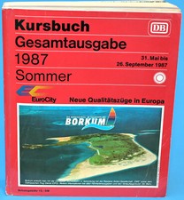 DB Kursbuch Gesamtausgabe Sommer 1987, mit Kurswagen-Verzeichnis, gut erhalten