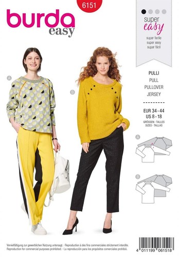 Schnittmuster burda 6151 - burda,