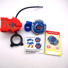 Beyblade Metal Fusion Legend Cyber Pegasus Hasbro BB01 mit Karte und Stickern.