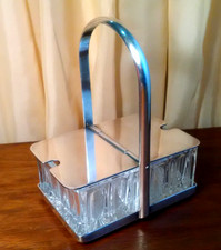 Gebrüder Hepp Pforzheim Menage Salz Pfeffer Gewürze versilbert Hotelsilber antik