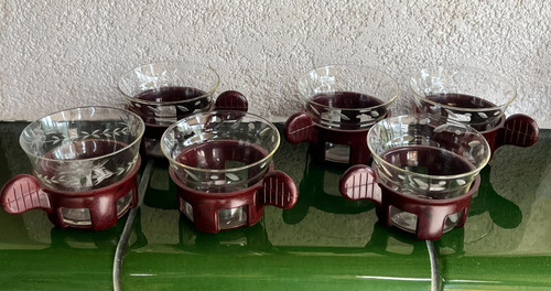 Vintage ddr 6er set - set, teegläser