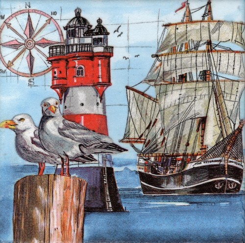 Deko wandfliese leuchtturm - deko,