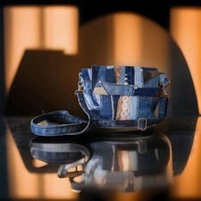 Upcycling Jeanstasche - Mini-Bag -  Cross-Body-Bag - Clutch - handmade - Unikat 