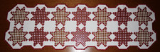 Hardanger Weihnachtsdecke-Läufer-Handarbeit-Hardanger Stickerei-Tischdecke-Neu
