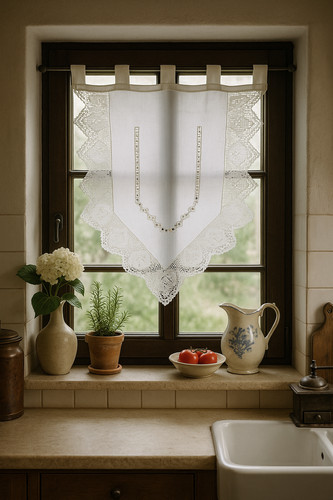 Fenstervorhang aus baumwolle - fenstervorhang,