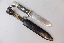 altes Fahrtenmesser Pfadfinder - Rehwappen Solingen - Scheide mit Niete !!