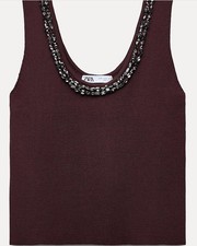 ZARA Stricktop mit glitzernden