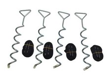 Ultrasport Bodenverankerung, Set mit Erdankern, Spiralanker für Trampolin, Schau