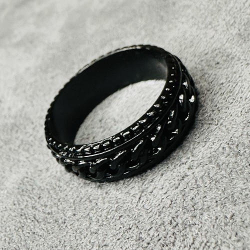 Ring edelstahl schwarz kette - ring,