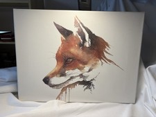 40cm mal 30 cm  Wandbild auf Leinwand Fuchs,Wundervoll