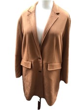 Mantel Velours Wildlederoptik