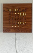 Wortuhr aus holz mit - wortuhr,