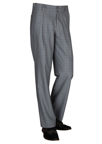 Herren bundfaltenhose kariert - bundfaltenhose,